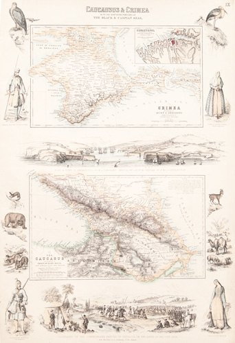 Caucausus & Crimea
with the Northern Portions of The Black & Caspian Seas 1860